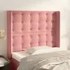 vidaXL Tête de lit avec oreilles Rose 93x16x118/128 cm Velours