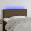 vidaXL Tête de lit à LED Marron Foncé 80x5x78/88 cm Tissu