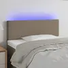 vidaXL Tête de lit à LED Taupe 80x5x78/88 cm Tissu