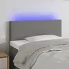 vidaXL Tête de lit à LED Gris foncé 80x5x78/88 cm Tissu