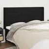 vidaXL Tête de lit avec oreilles Noir 163x16x118/128 cm Tissu