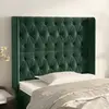 vidaXL Tête de lit avec oreilles Vert foncé 103x16x118/128 cm Velours