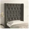 vidaXL Tête de lit avec oreilles Gris foncé 83x16x118/128 cm Velours