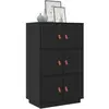 vidaXL Tête de lit avec oreilles Noir 163x16x118/128 cm Tissu