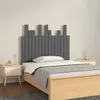 vidaXL Tête de lit avec oreilles Taupe 163x16x118/128 cm Tissu