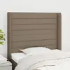 vidaXL Tête de lit avec oreilles Taupe 83x16x118/128 cm Tissu