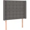 vidaXL Tête de lit avec oreilles Gris 103x16x118/128 cm Similicuir