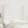 vidaXL Tête de lit avec oreilles Blanc 103x16x118/128 cm Similicuir