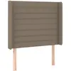 vidaXL Tête de lit avec oreilles Taupe 93x16x118/128 cm Tissu