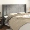 vidaXL Tête de lit avec oreilles Gris clair 203x16x118/128 cm Velours