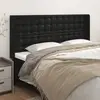 vidaXL Tête de lit avec oreilles Noir 203x16x118/128 cm Similicuir