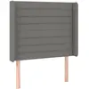 vidaXL Tête de lit avec oreilles Gris foncé 83x16x118/128 cm Tissu
