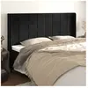 vidaXL Tête de lit avec oreilles Noir 163x16x118/128 cm Velours