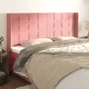 vidaXL Tête de lit avec oreilles Rose 183x16x118/128 cm Velours