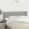 vidaXL Tête de lit avec oreilles Gris clair 147x16x78/88 cm Tissu