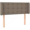 vidaXL Tête de lit avec oreilles Taupe 103x16x78/88 cm Tissu
