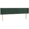vidaXL Tête de lit avec oreilles Vert foncé 203x16x78/88 cm Velours
