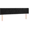 vidaXL Tête de lit avec oreilles Noir 183x16x78/88 cm Velours