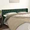 vidaXL Tête de lit avec oreilles Vert foncé 183x16x78/88 cm Velours