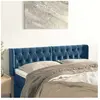 vidaXL Tête de lit avec oreilles Bleu foncé 147x16x78/88 cm Velours
