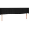 vidaXL Vidaxl Tête De Lit Avec Oreilles Noir 163x16x78/88 Cm Tissu