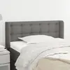 vidaXL Tête de lit avec oreilles Gris foncé 93x16x78/88 cm Tissu