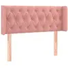 vidaXL Tête de lit avec oreilles Rose 103x16x78/88 cm Velours