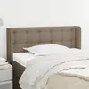 vidaXL Tête de lit avec oreilles Taupe 93x16x78/88 cm Tissu