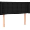 vidaXL Tête de lit avec oreilles Noir 103x16x78/88 cm Tissu