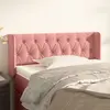 vidaXL Tête de lit avec oreilles Rose 93x16x78/88 cm Velours