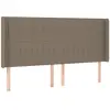 vidaXL Tête de lit avec oreilles Taupe 163x16x118/128 cm Tissu
