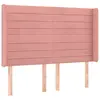 vidaXL Tête de lit avec oreilles Rose 147x16x118/128 cm Velours