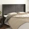 vidaXL Tête de lit avec oreilles Gris foncé 163x16x118/128 cm Velours