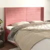vidaXL Tête de lit avec oreilles Rose 163x16x118/128 cm Velours