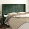 vidaXL Tête de lit avec oreilles Vert foncé 163x16x118/128 cm Velours