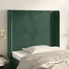 vidaXL Tête de lit avec oreilles Vert foncé 83x16x118/128 cm Velours