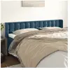vidaXL Tête de lit avec oreilles Bleu foncé 183x16x78/88 cm Velours
