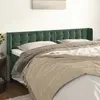 vidaXL Tête de lit avec oreilles Vert foncé 163x16x78/88 cm Velours