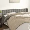 vidaXL Tête de lit avec oreilles Gris clair 183x16x78/88 cm Velours