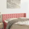 vidaXL Tête de lit avec oreilles Rose 147x16x78/88 cm Velours