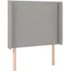 vidaXL Tête de lit avec oreilles Gris clair 103x16x118/128 cm Tissu
