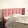 vidaXL Tête de lit avec oreilles Rose 93x16x78/88 cm Velours