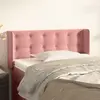 vidaXL Tête de lit avec oreilles Rose 83x16x78/88 cm Velours