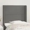 vidaXL Tête de lit avec oreilles Gris 103x16x118/128 cm Similicuir