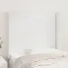 vidaXL Tête de lit avec oreilles Blanc 103x16x118/128 cm Similicuir