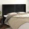 vidaXL Tête de lit avec oreilles Noir 183x16x118/128 cm Velours