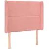 vidaXL Tête de lit avec oreilles Rose 83x16x118/128 cm Velours