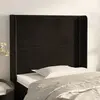 vidaXL Tête de lit avec oreilles Noir 103x16x118/128 cm Velours