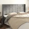 vidaXL Tête de lit avec oreilles Gris clair 163x16x118/128 cm Velours