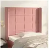vidaXL Tête de lit avec oreilles Rose 83x16x118/128 cm Velours